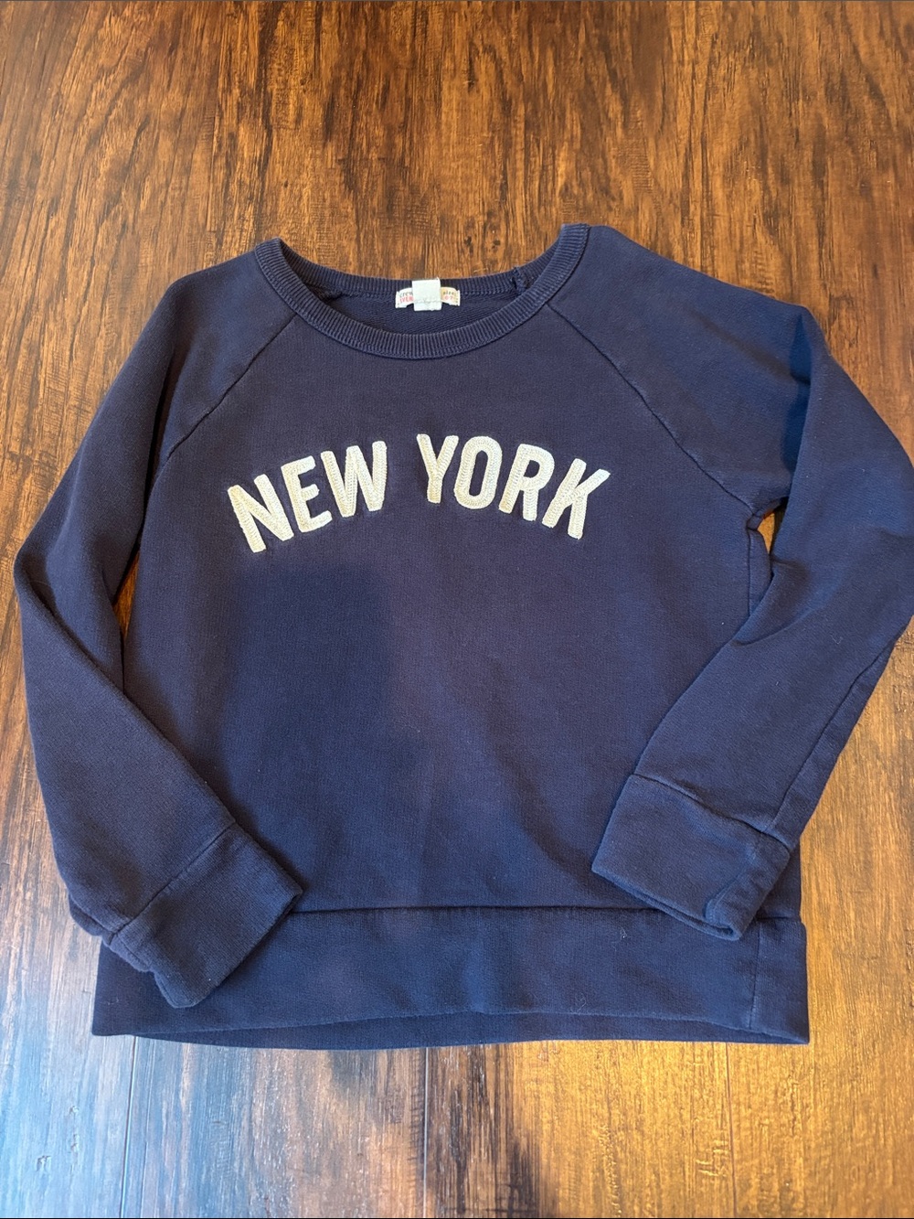 Crewcuts Girls Navy 'New York' Crewneck Sweatshirt